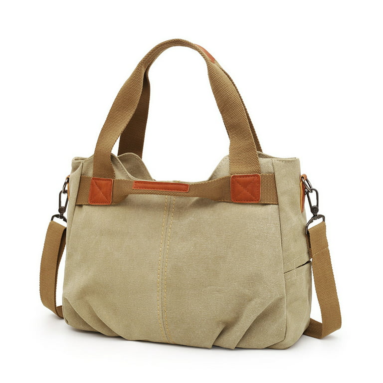 School Messenger Bags for Women Designer Shoulder Bag Solid Large Capacity  Casual Canvas Messenger Bags 