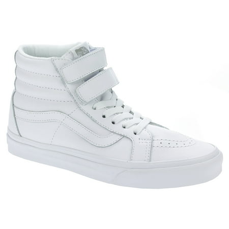 Vans Sk8 Hi White - Vans SK8 Hi V Mono Leather True White Men's Skate Shoes Size 10.5