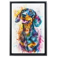 thumbnail image 2 of Dachshund Canvas Wall Art, Modern Cute Colorful Dachshund Canvas Dog Art Pictures Wall Decor for Kids Bedroom Decoration Unframed 8x12 inches, 2 of 5