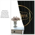 thumbnail image 4 of Black and Gold Soccer Blackout Curtains Kids Football Curtains Drapes for Boys Bedroom Sport Curtains Ball Gamer Window Treatments for Teen Men Home Room Decor-52"W x 96"L (Pack of 2), 4 of 7