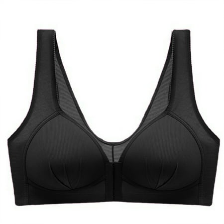 

High Support Bra for Women Breathable Comfy Unlined Bras Sexy Bras Christmas Thanksgiving Birthday Gift Black 42/95