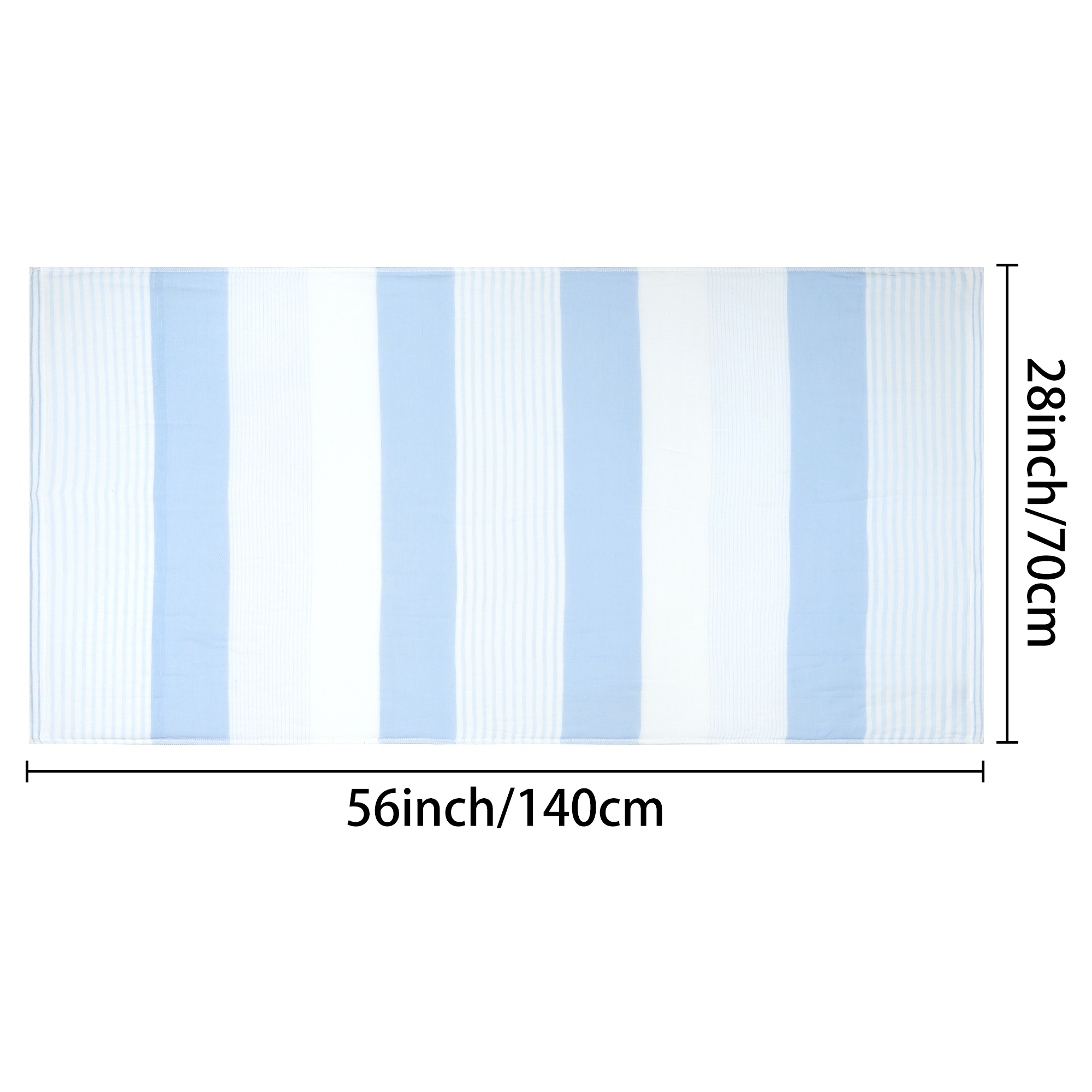 Unique Bargains Absorbent 2 Pack Cotton Bath Towels Set Soft and Quick Dry for Daily Use Blue 28" x 56"