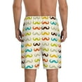 thumbnail image 2 of Balery Colorful Mustache Men's Cotton Knit Pajama Shorts Waistband & Pockets,Short Pajama Pants-4X-Large, 2 of 8