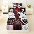 thumbnail image 3 of Erosebridal Sport Baseball Plaid Twin Sheet Sets 3pcs for Kids Boys,Ball Gamer Bedding for Teens,Ultra Soft Home Decor, 3 of 5