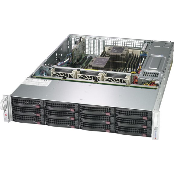 Supermicro CSE826BE1C4R1K23LPB 2U Rackmount Chassis 12 x 3.5" Hot-Swap SAS/SATA Bays 1000W