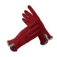 thumbnail image 1 of Guantes de invierno para mujer Pantalla táctil Fleece Grueso Cálido Cómodo rojo Zulema Guantes de invierno para mujer, 1 of 8