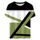 thumbnail image 4 of Tops Cortos para las Mujeres, Estampado Cuello Redondo Camiseta de Manga Corta, Moda Casual Blusa de Poliéster Ligero, 4 of 8