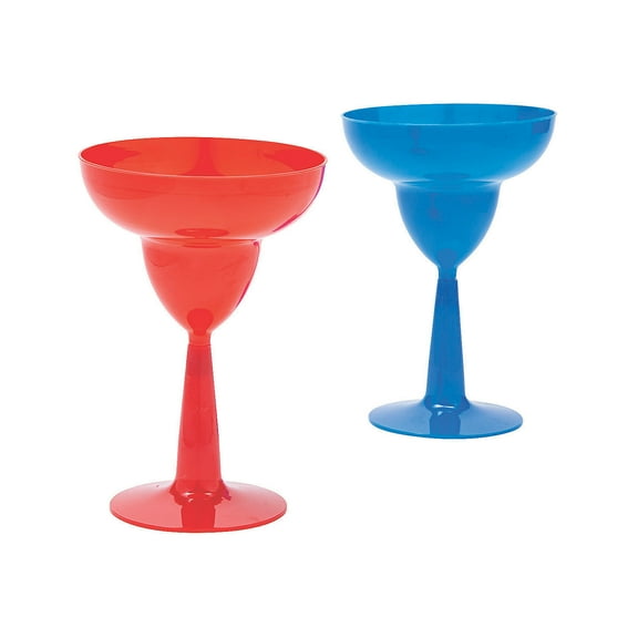 Patriotic Ast Margarita Glasses - Party Supplies - 12 Pieces