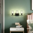 thumbnail image 6 of Costway 3-Light Wall Sconce Modern Bathroom Vanity Light Fixtures with Clear Glass Shade, 6 of 9