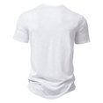 thumbnail image 3 of Baqcunre Men'S T-Shirts Summer Mens Slub Cotton T Shirt Mens Casual Fashion Collar Mens Short Sleeve T Shirt Sweatshirt Tops For Men White XXL, 3 of 4