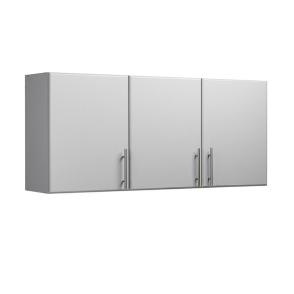 Prepac Elite Tall 3-Door Versatile Adjustable Light Gray Garage Wall Cabinet, 54"W x 24"H x 12"D