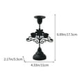thumbnail image 3 of Vintage Iron Candlestick Holder - Black and Gray Floral Table Decoration for Romantic Dinner or Wedding Décor, 3 of 6