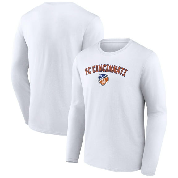 Men's White FC Cincinnati Victory Arch Long Sleeve T-Shirt