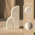thumbnail image 2 of Unique Bargains Expandable Resin Bookends with Compartments Home 2 Pcs White Splash Dot, 2 of 5