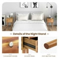 thumbnail image 5 of Costway Wooden Nightstand Mid-Century End Side Table Bedroom W/2 Storage Drawers Natural, 5 of 10