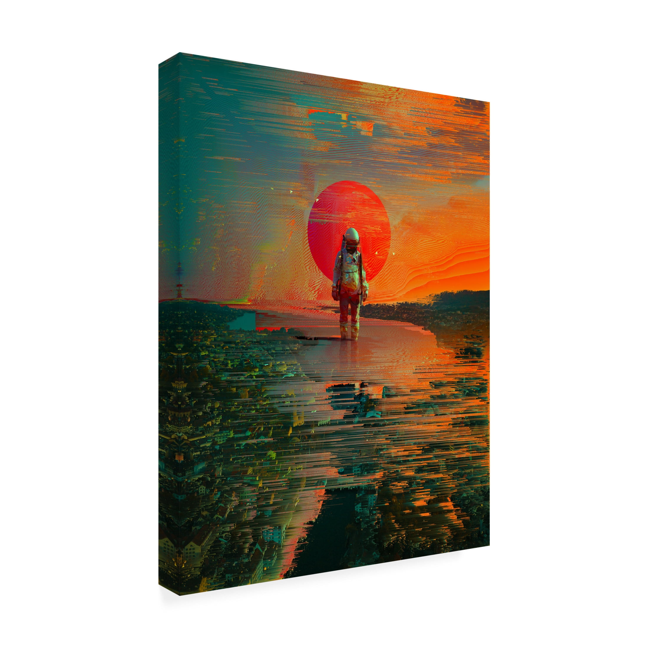 Canvas Wall Art - Francis Minoza 'The Blast' Wall Art for Living Room, Bedroom, or Office Décor by Trademark Fine Art - 35 x 47 Inches