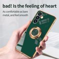 thumbnail image 2 of Tarise for Samsung Galaxy A14 5G Phone Case with Ring Holder, Galaxy A14 Cover 5G, Kickstand Magnetic Plating Frame TPU Shockproof Anti-Scratch Girls Women Men Case Cover for Samsung A14 5G, Mint, 2 of 10