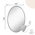 thumbnail image 3 of Hamilton Hills Silver 24""x36"" Oval Mirror | Classic Contemporary Design, 3 of 9