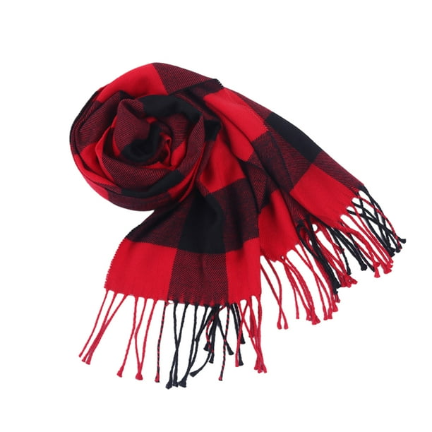 kurtrusly Cozy British Style Plaid Scarf Non shedding High Dense