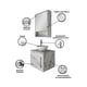 thumbnail image 5 of Mueble para Baño Completo con Lavamanos, Monomando y Botiquín con Espejo, Gabinete Moderno con Almacenamiento Amplio, Diseño Elegante y Funcional., 5 of 6