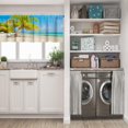 thumbnail image 5 of LALILO Kitchen Curtain Valance Tropical Beach Beach Rod Pocket Window Curtain 52"x 18" Set of 2, 5 of 5