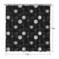 thumbnail image 5 of Black White Sun Moon Planet Star Pattern Shower Curtain 72"x72" ,Bathroom Decorative Shower Curtains Set with 12 Hooks,Modern Waterproof Washable Shower Curtain, 5 of 6