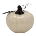 thumbnail image 3 of Decoración de calabaza Way to celebrate Harvest cerámica beige de 9 cm de altura., 3 of 4