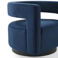 thumbnail image 6 of Modway Spin Cutaway Performance Velvet Swivel Armchair in Midnight Blue, 6 of 9