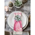 thumbnail image 2 of Fall Pink Pumpkins Cloth Napkins Set of 6 Reusable Dinner Napkins, Thanksgiving Harvest Watercolor Flowers Cocktail Napkin Washable Table Napkins for Wedding/Holiday Party/Baby Shower 20"x20", 2 of 7