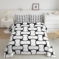 thumbnail image 1 of Erosebridal Modern Abstract Patchwork Bedding King Comforter Set, Abstract White Black Down Comforter Ultra Soft 3 Pieces, 1 of 8