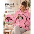 thumbnail image 4 of Pet Carrier Hoodie with Dog Pouch, Sweatshirt Cat Carrying Pocket Hoodie | Zippered Front Carrier for Small Dogs & Cats, Kangaroo Side Pocket, Sleeve Storage Big Size Soft(Pink,M), 4 of 8