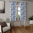 thumbnail image 2 of Ambesonne Palm Tree Grommet Curtain, Paper Boats on Waves, 50" x 63", Blue Dark Blue White, 2 of 6