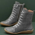 thumbnail image 2 of Ketyyh-chn99 Womens Booties Wide Calf Boots Pull On Fashion Knee High Booties Shoes Gray,38, 2 of 3