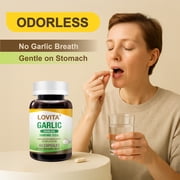 Lovita Odorless Garlic Extract | 5000mg | 1.25% Allicin | Gluten-Free | Support Immune Cardiovascular Health | 60 Vegetarian Capsules (Pack of 5)