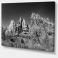 thumbnail image 2 of Rising Red Rocks Noir et Blanc - Impression sur Toile Paysage, 2 of 3