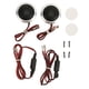 thumbnail image 1 of Set of 2 150W Dome Tweeters, 2-Way System, High Sensitivity, Silver and Black, for Car o Systems, 1 of 4