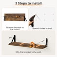 thumbnail image 7 of JessieMal 23.6 Inches Floating Book Shelves for Wall, Floating Wood Shelves for Living Room, Laundry Room, Bedroom, Office Organizer and Storage, Brown, 7 of 7