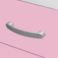 thumbnail image 3 of Pemberly Row Contemporary Faux Wood 2 Drawer Nightstand in Pink & White, 3 of 7