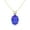 Blue, variant on 1/2 Carat Oval Shape Sapphire Necklace In Sterling Silver, 18 Inches For Women