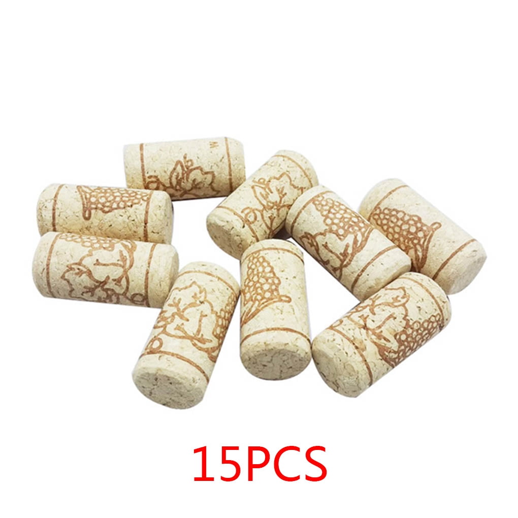 15pcs Straight Bottle Wood Corks Wine Bottle Stopper Corks Wine