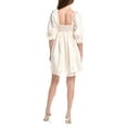 thumbnail image 2 of Endless Rose womens  Shiny Puff Sleeve Mini Dress, s, Beige, 2 of 3