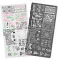 thumbnail image 1 of Placas para estampar uñas con diseños navideños de copos de nieve, plantillas reutilizables para decoración de uñas en invierno., 1 of 4