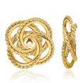 thumbnail image 5 of 14K Solid Yellow Gold Twisted Earring Jackets for Studs, 5 of 11