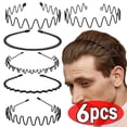 thumbnail image 2 of Banda de Metal para el pelo para hombres y mujeres, banda para la cabeza, diadema deportiva, accesorios para el cabello, regalo, 6 piezas, 2 of 4