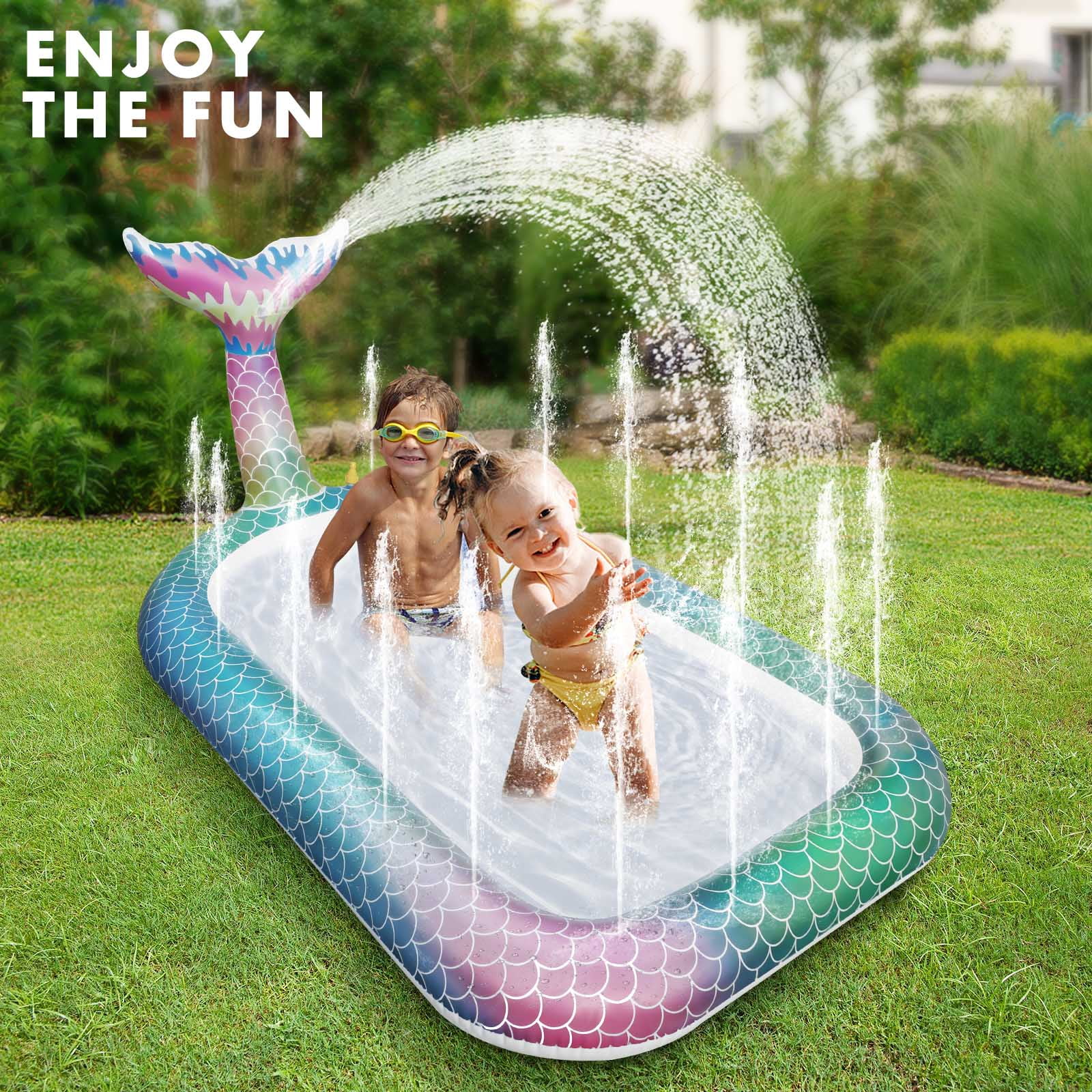 Adult/Kids Inflatable Glitter Swim Ring Pool Lounge Water Fun Toy Raft Floats UK 