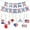 B, variant on 4Th of July Decoration Patriotic Party Swirls, Foil Swirl Independence Day Memorial Party Decorations Streamers President Day Hanging Decoration