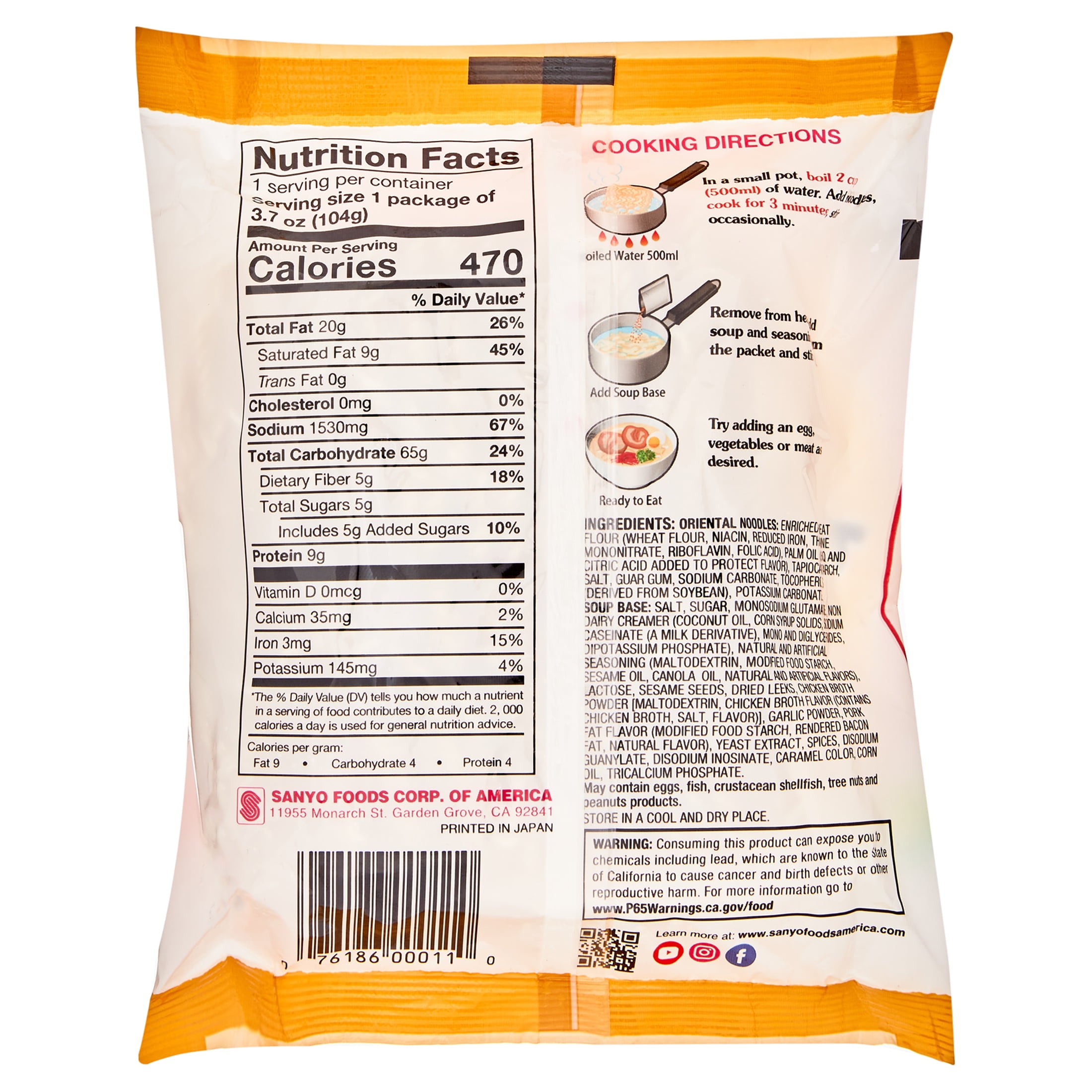 (3 pack) Sapporo Ichiban Tonkotsu Ramen Noodles, 18.5 Oz, 5-Pack