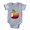 Heather Gray, variant on CafePress - Apple Bitten - Cute Infant Baby Football Bodysuit