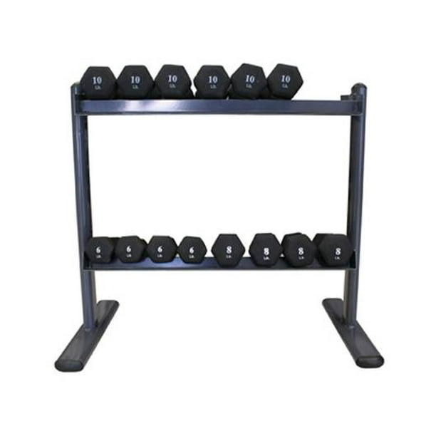 2 Tier Space Saver Dumbbell Rack w Scratch Resistant Finish Walmart