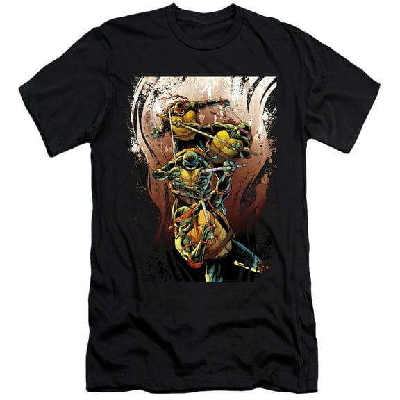TMNT Teenage Mutant Ninja Turtles Earthy Rainbow Warriors Unisex Adult Canvas Brand T Shirt